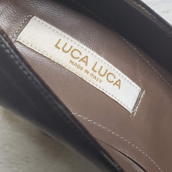 LUCA LUCA Block Heel Pointed Toe Pump In Gray 10. - Picture 7 of 9